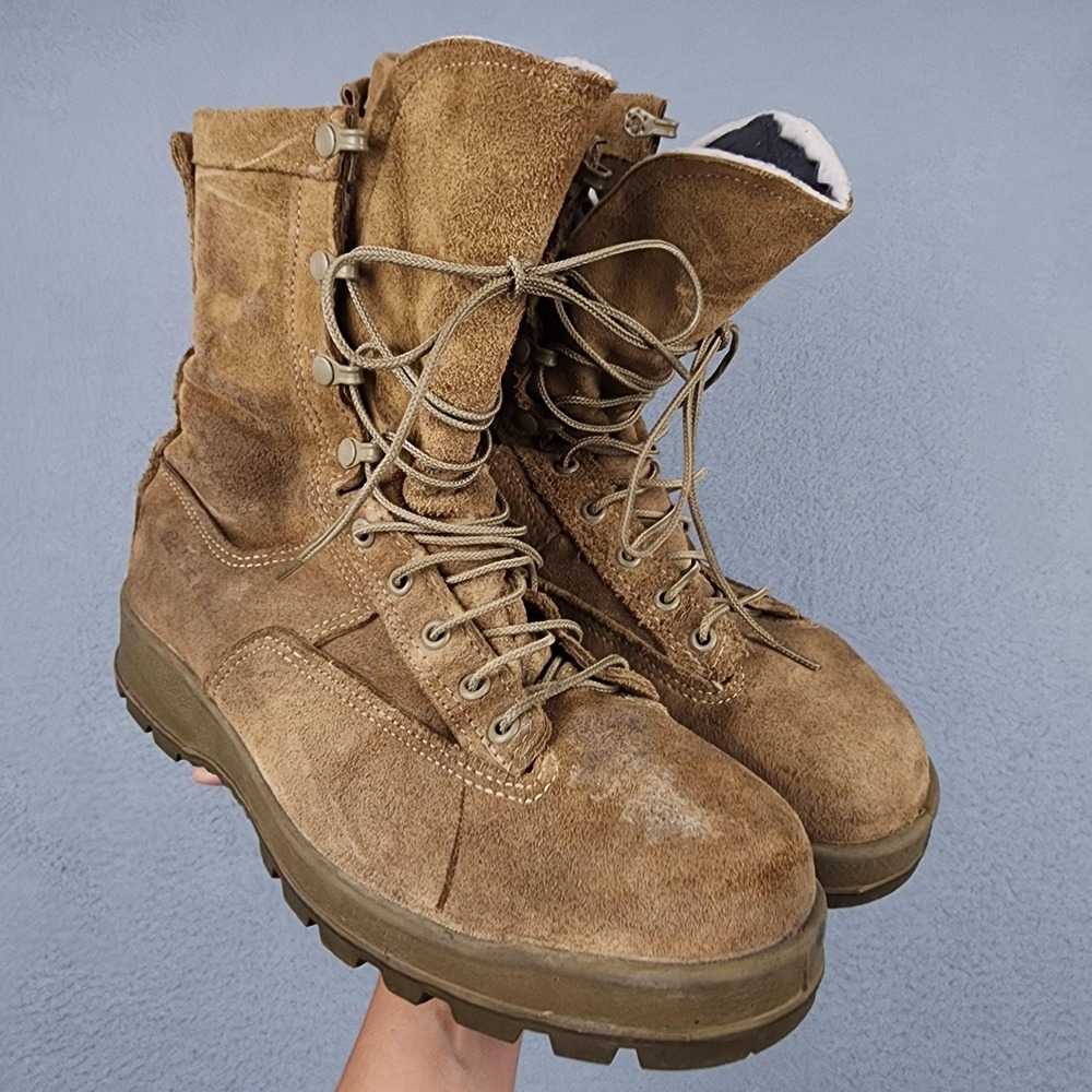 Belleville 575ST Boots Mens Size 10R Brown Suede Steel Toe Gore-Tex Vibram USA